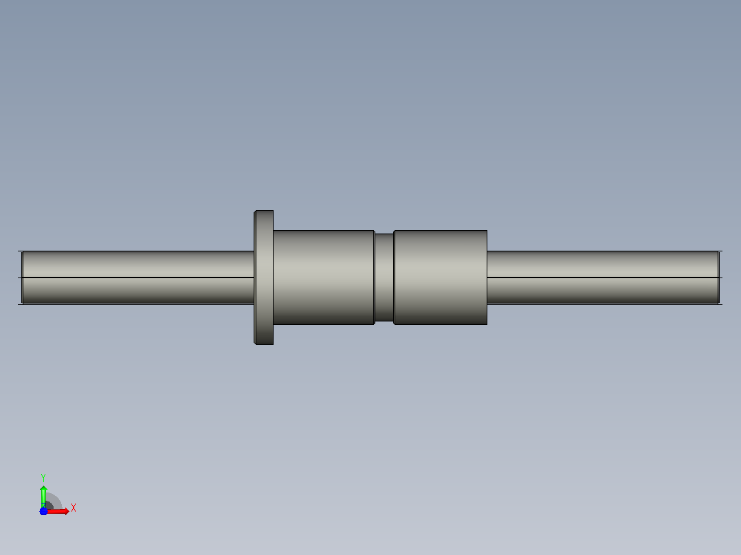 DKFZD4012-5滚珠丝杆3D模型前视图