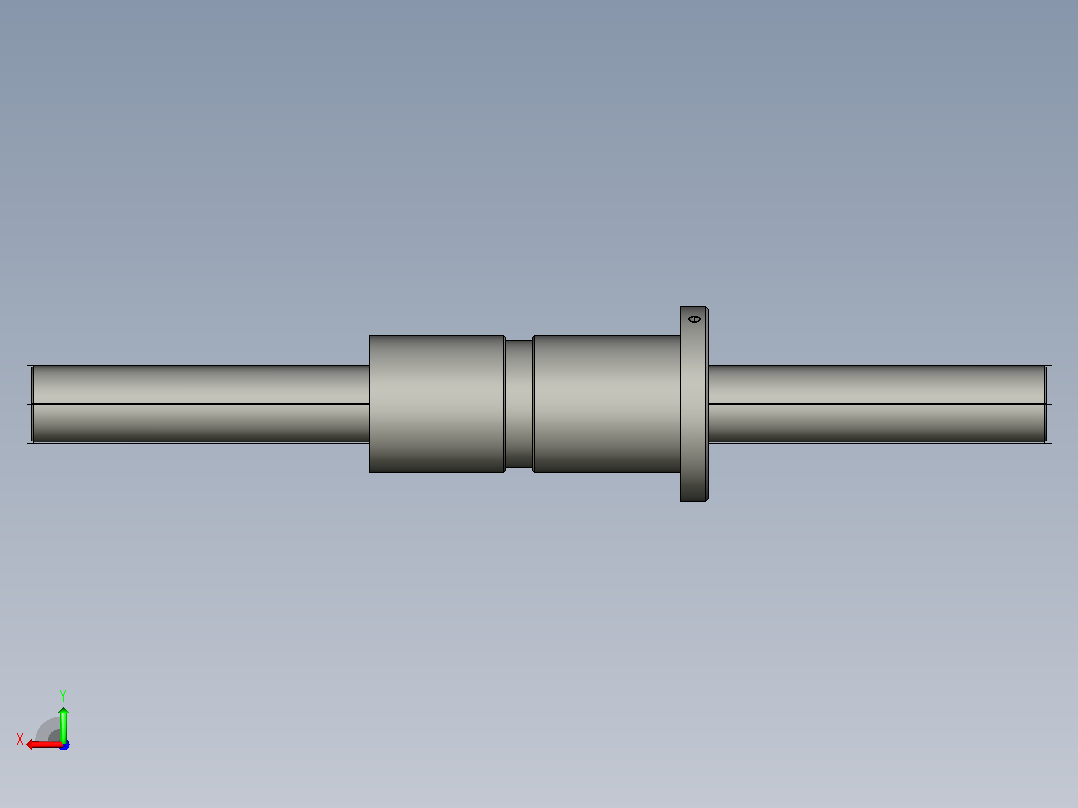 DKFZD4012-5滚珠丝杆3D模型后视图