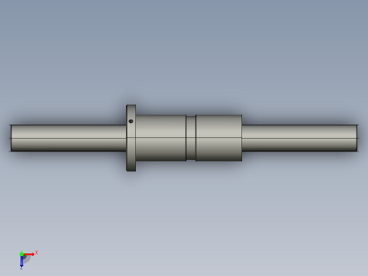DKFZD4012-5滚珠丝杆3D模型俯视缩略图