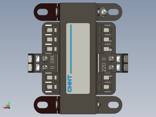 NDK2-150 380V-220V控制变压器三维模型202407后视缩略图