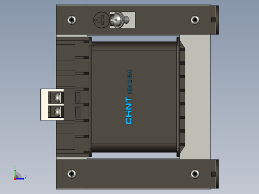 NDK2-150 380V-220V控制变压器三维模型202407左视缩略图