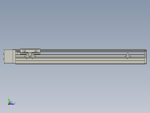 SYS12-BR-400-200W滚珠花健、支撑座、滚珠丝杠、交叉导轨、直线模组.STEP左视缩略图