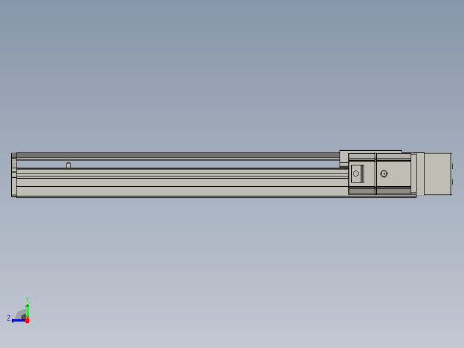 SYS12-BR-400-200W滚珠花健、支撑座、滚珠丝杠、交叉导轨、直线模组.STEP右视缩略图