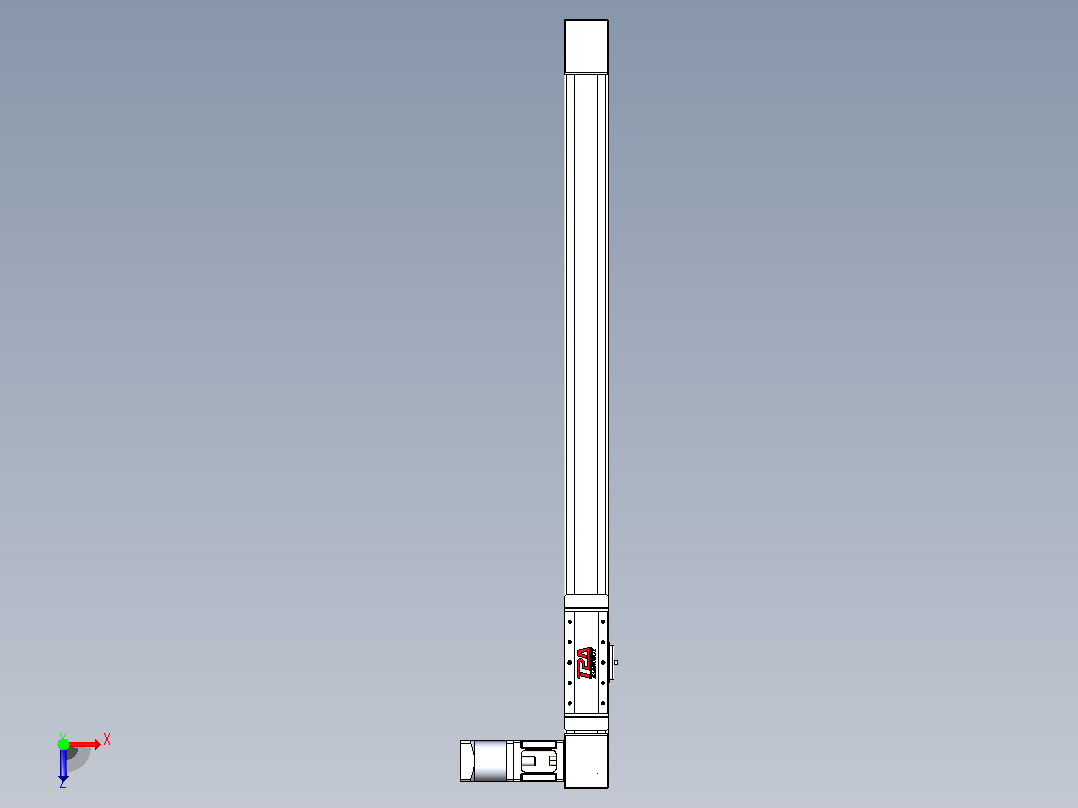 伺服电机集成皮带传动直线执行器TPA-OCB-60-140-L750-DL-J60-N3俯视图