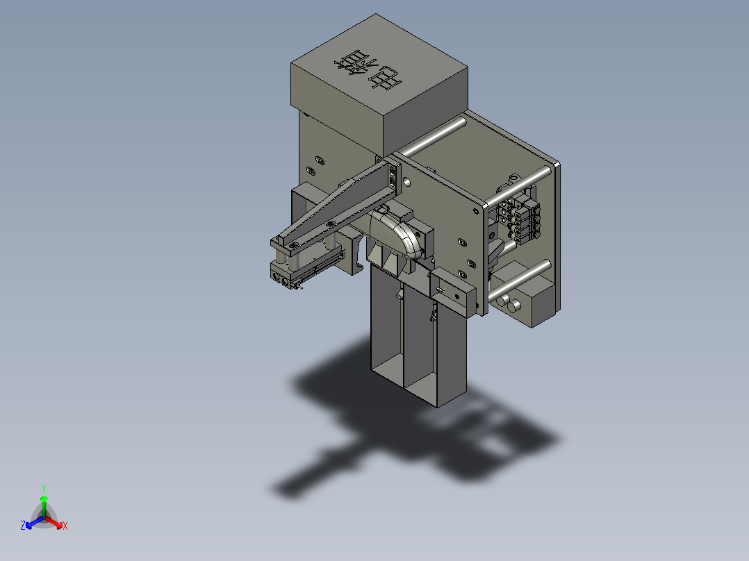 G19汽车眼镜盒装配工装主视图
