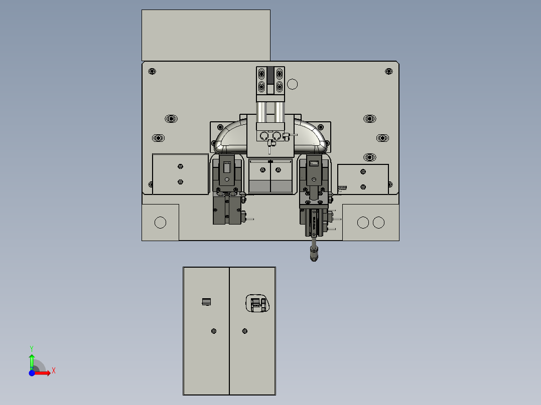 G19汽车眼镜盒装配工装前视图