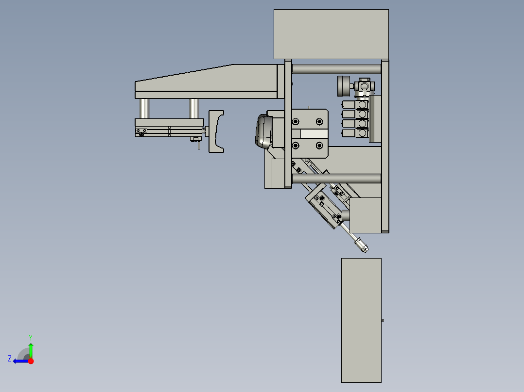 G19汽车眼镜盒装配工装右视图