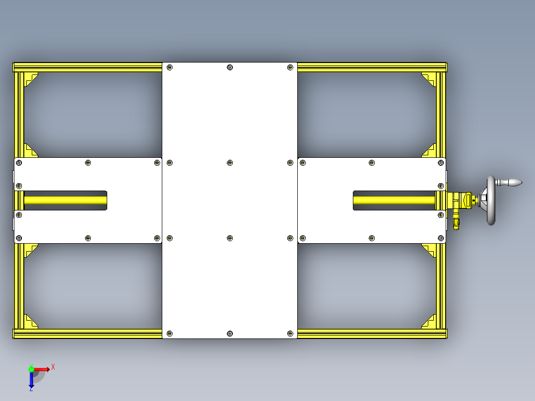 工件输送机1俯视图