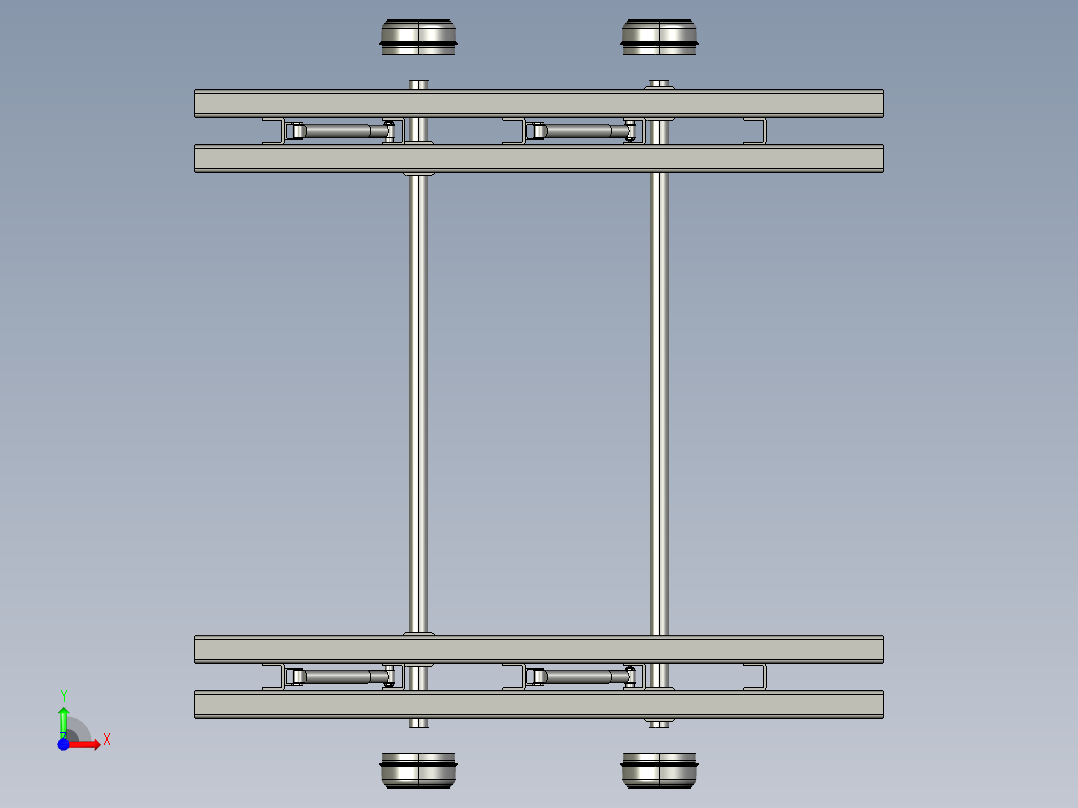 拖车扭转轴3D图纸 STP IGS格式前视图