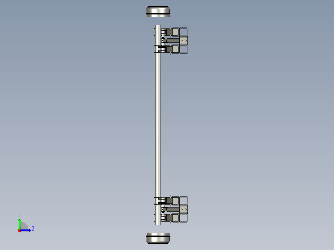 拖车扭转轴3D图纸 STP IGS格式左视图