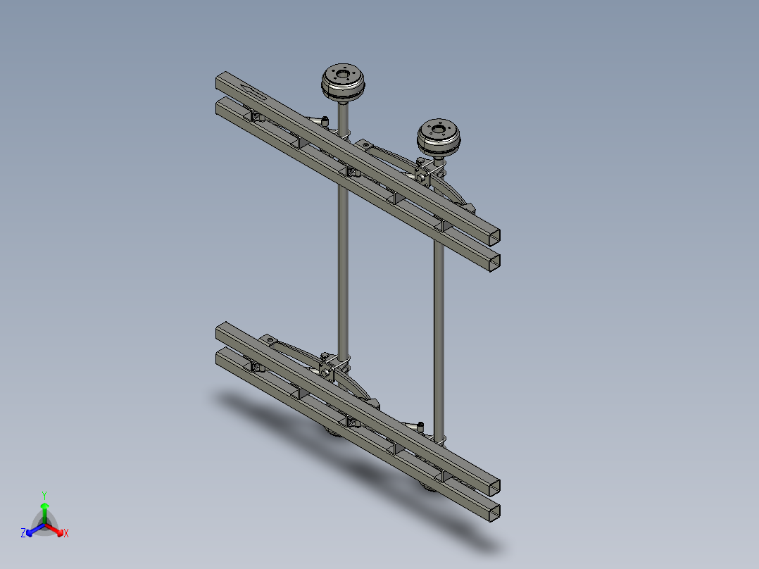 拖车扭转轴3D图纸 STP IGS格式正等轴测图