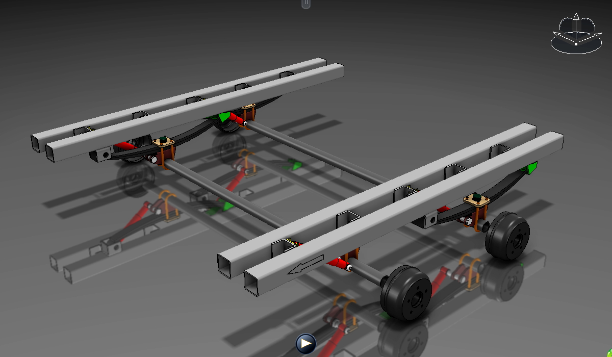 拖车扭转轴3D图纸 STP IGS格式