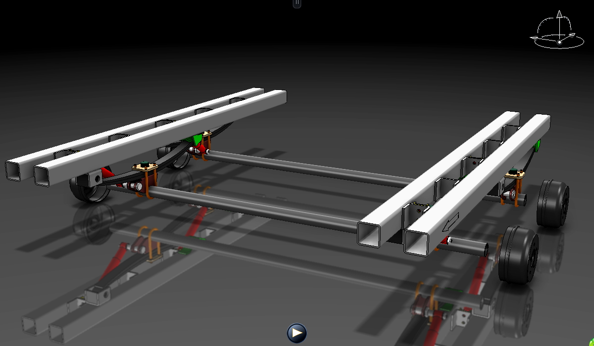 拖车扭转轴3D图纸 STP IGS格式