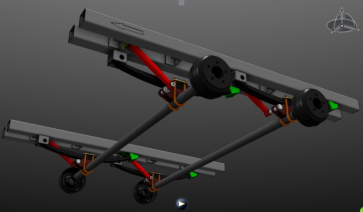 拖车扭转轴3D图纸 STP IGS格式