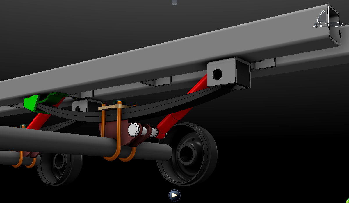 拖车扭转轴3D图纸 STP IGS格式