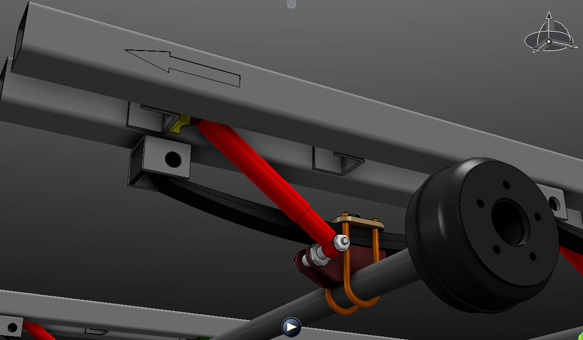 拖车扭转轴3D图纸 STP IGS格式