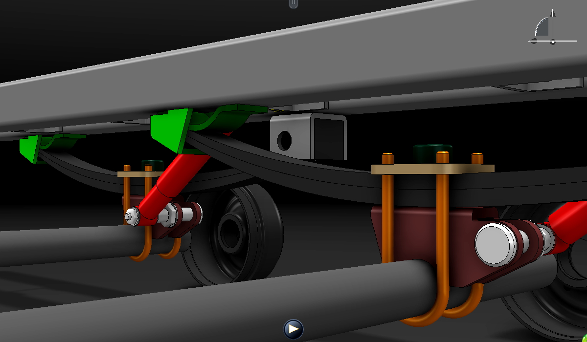 拖车扭转轴3D图纸 STP IGS格式