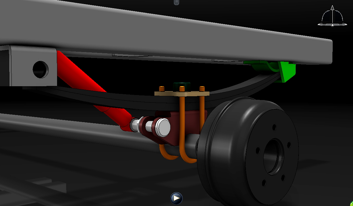 拖车扭转轴3D图纸 STP IGS格式