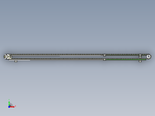 链板输送机3D模型（2）前视缩略图