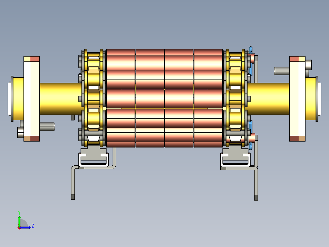 链板输送机3D模型（2）左视图