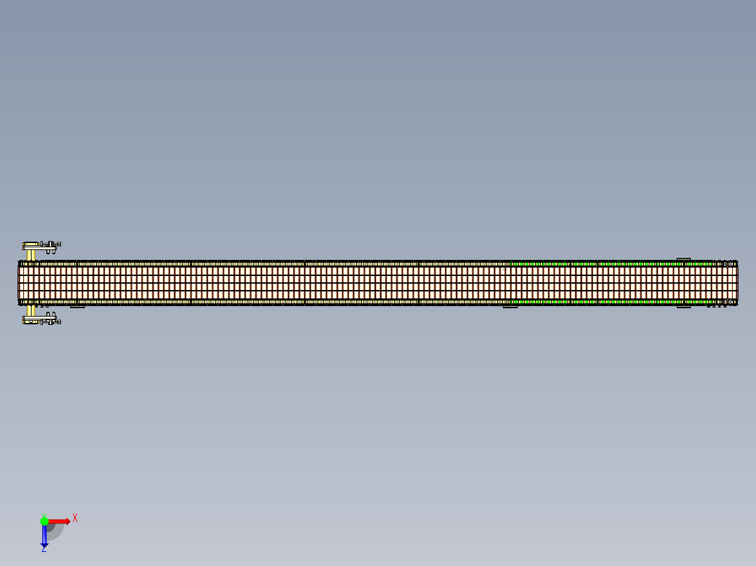 链板输送机3D模型（2）俯视图