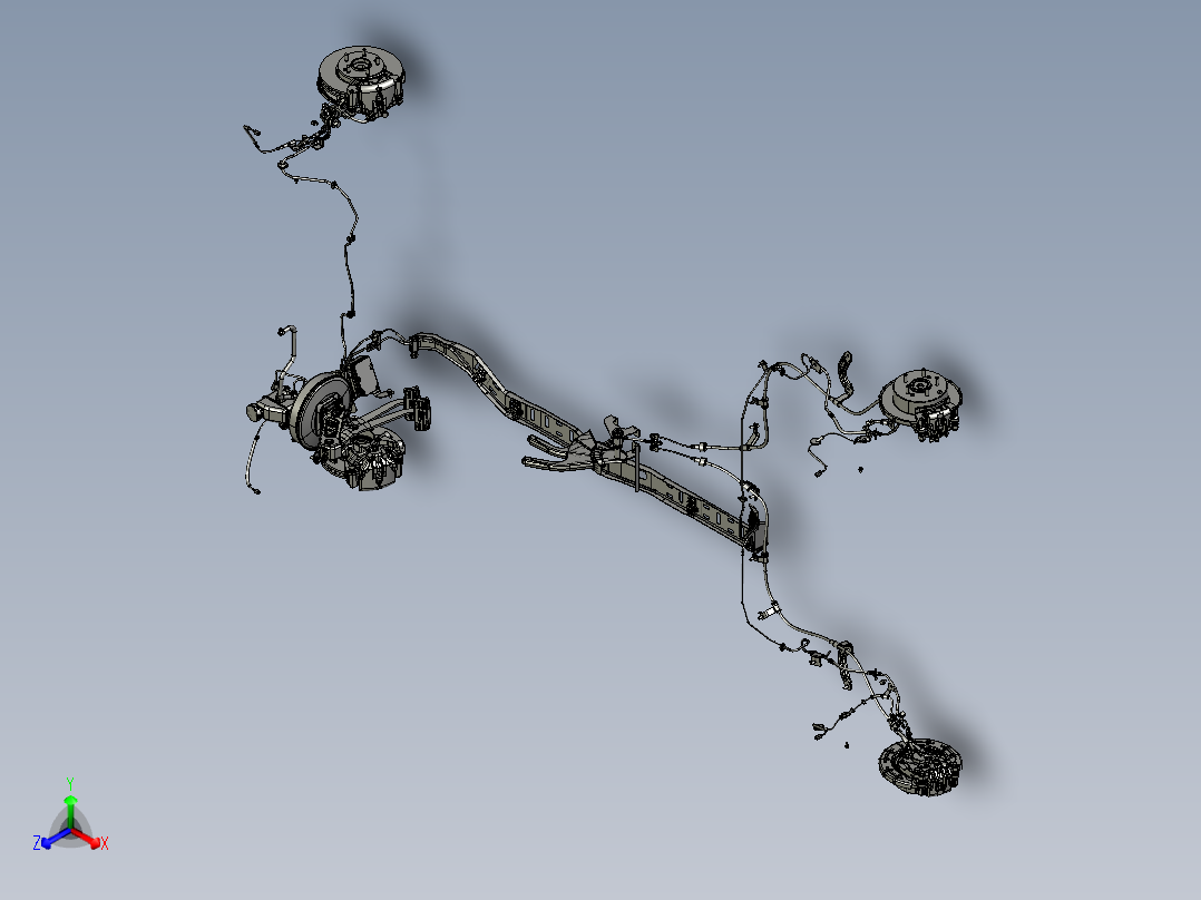 汽车刹车系统（汽车制动系统）3D模型