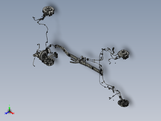 汽车刹车系统（汽车制动系统）3D模型