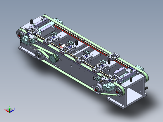 带载具定位的同步带输送循环流线_3503