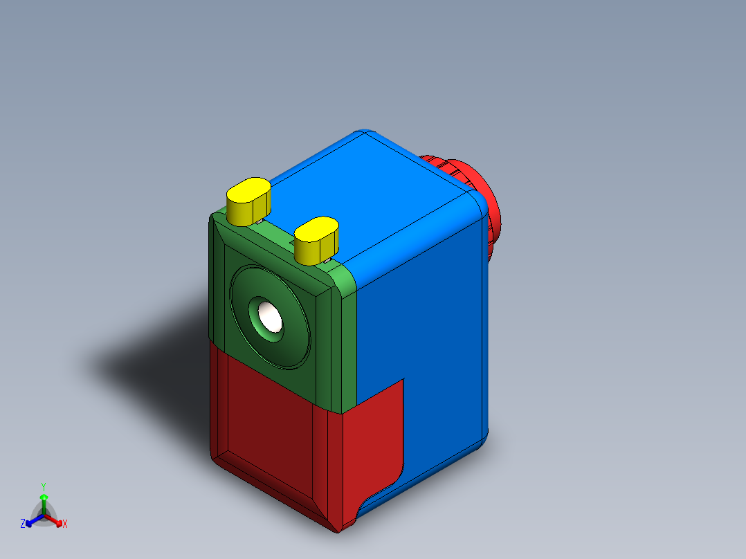 削铅笔机02正等轴测图
