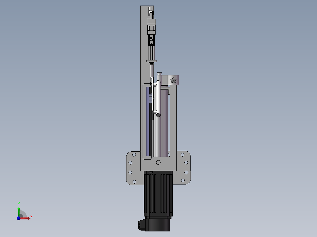 包装卷膜转向设备前视图