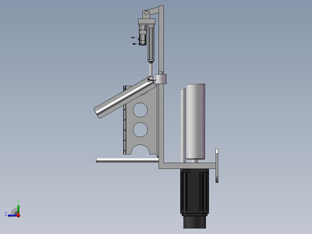 包装卷膜转向设备右视图