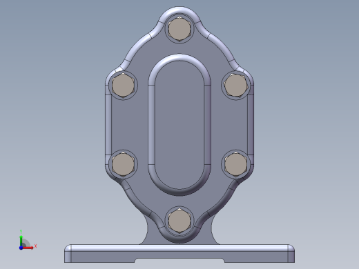 简易单级齿轮泵3D图纸 SOLIDWORKS设计前视缩略图