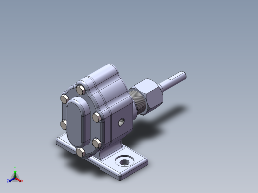 简易单级齿轮泵3D图纸 SOLIDWORKS设计正等轴测缩略图