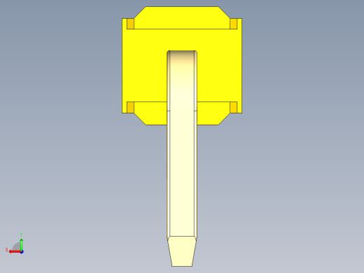 彩色公排针 100mil 2.54mm 系列-DS1022_yellow_1x01p_100mil_TypeD_rev1.0后视缩略图