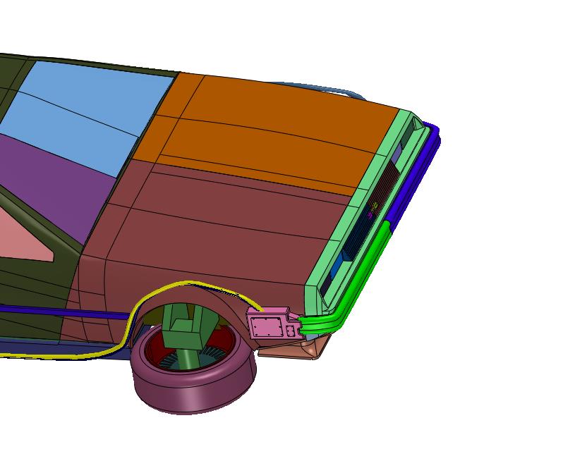 四车轮四螺旋桨轮翼飞行汽车