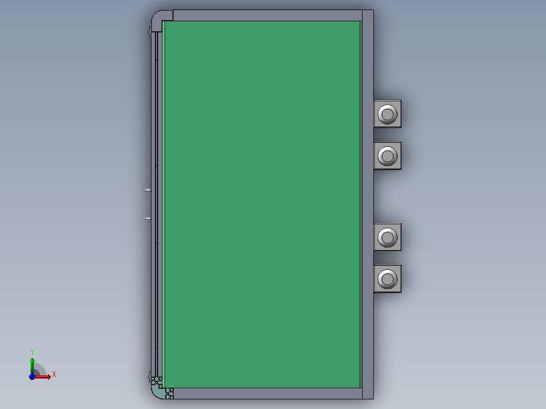 产品衬套及真空接头压装前视图
