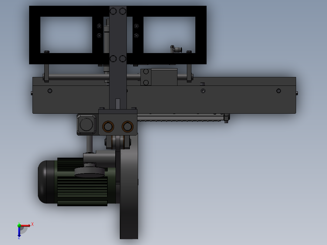 158切割机床俯视图