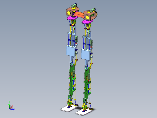 多自由度的下肢仿人双足机器人