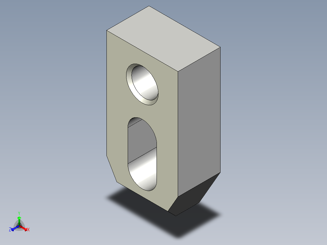 單向壓板5592-3D多系列多零件图纸模型主视图