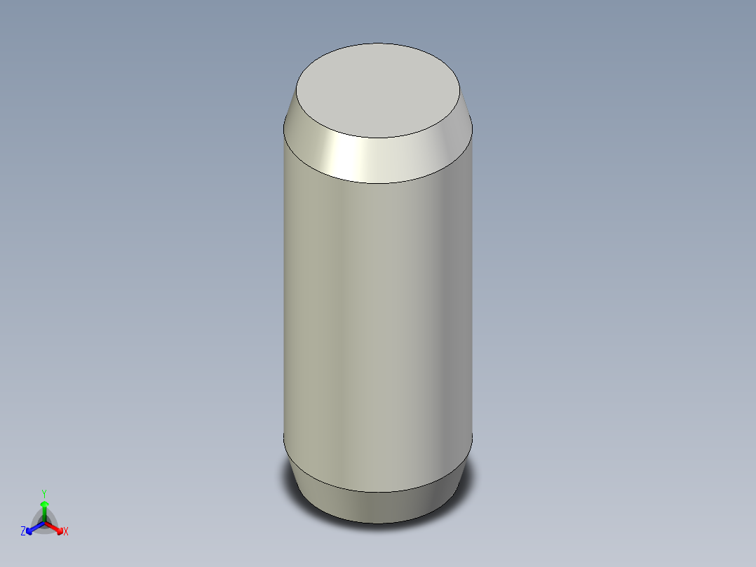 固定梢(有牙) MSTM-3D多系列多零件图纸模型主视图