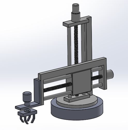 三自由度机械手SolidWorks模型