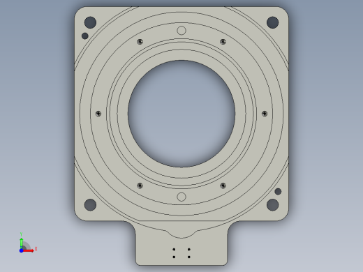 中空旋转平台KFN200-18模型(14-35 73-3 4-5.5-69.6-69.6)前视缩略图