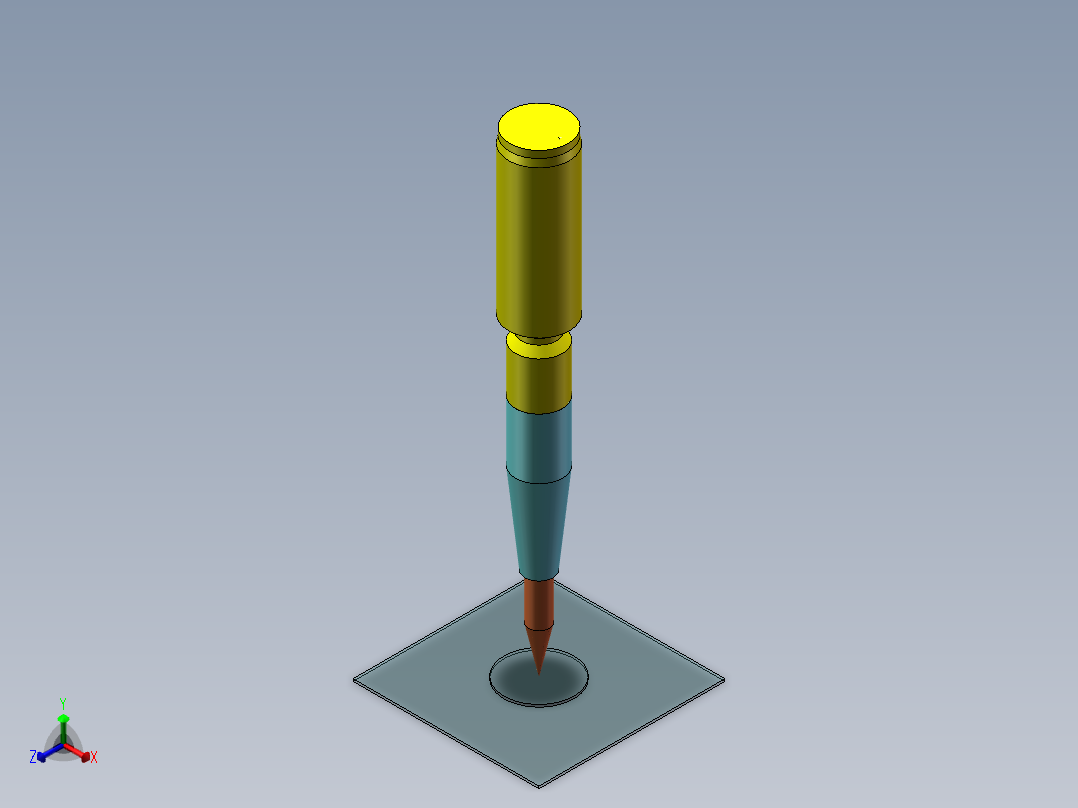 上弹簧机构正等轴测图