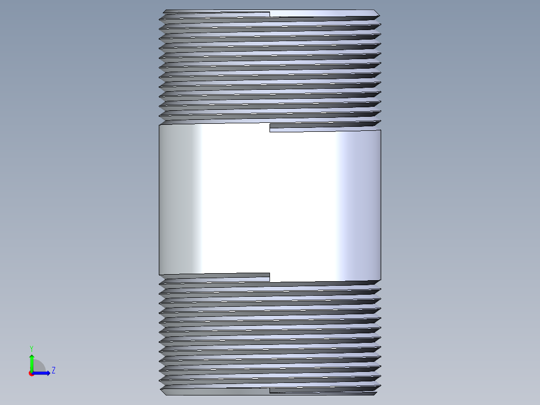 聚氯乙烯配件33-Sch80_Nipple_MPTxMPT_861-296_2.5in x 5in左视图