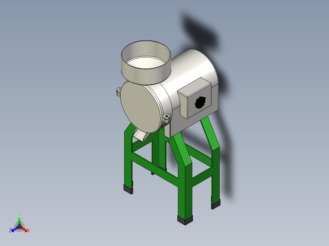 碾米机electric-grinding-machine-INV正等轴测图