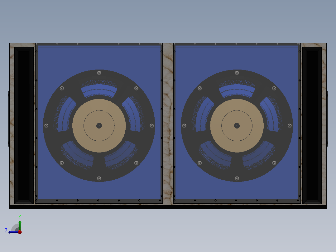 超低音音箱右视图