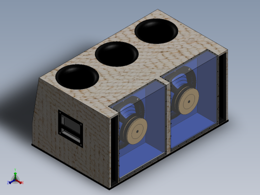 超低音音箱正等轴测缩略图