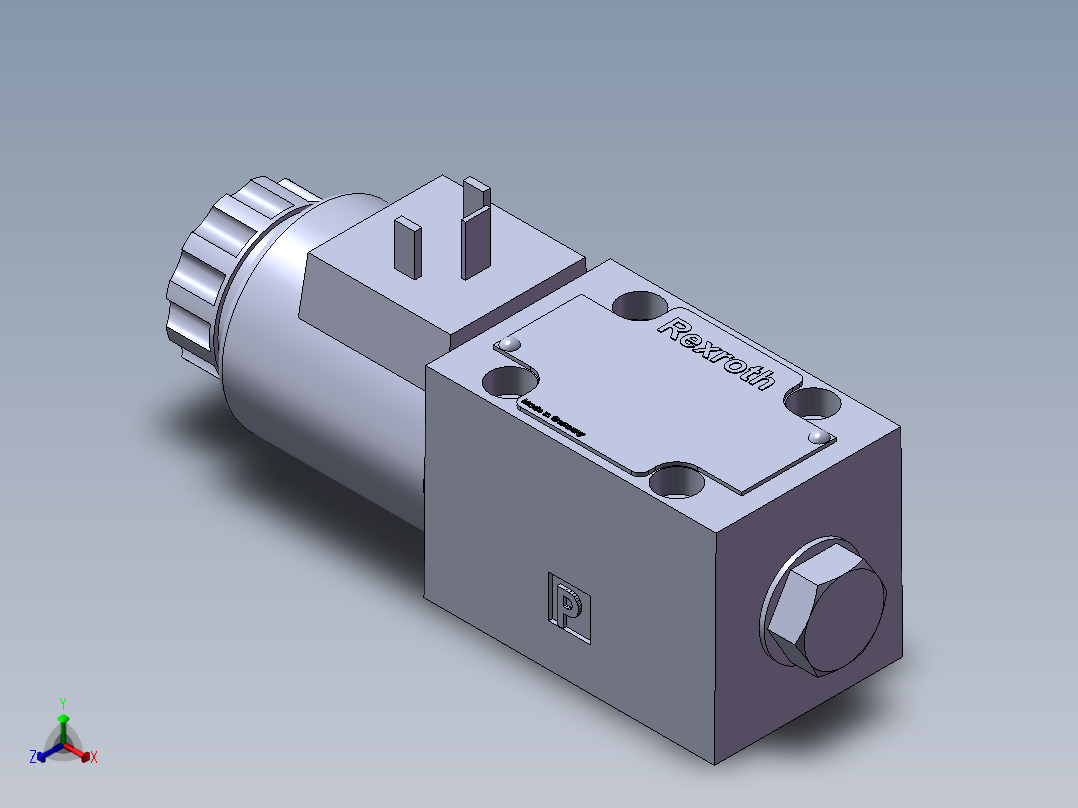 力士乐液压阀-4WE6C6X正等轴测图