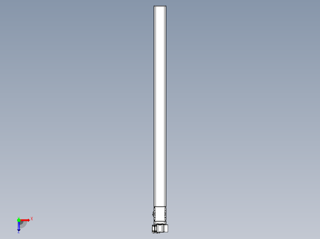 同步带全封闭直线模组TPA-HCB-105D-90-L1700-RP-Y-P20-N3俯视图