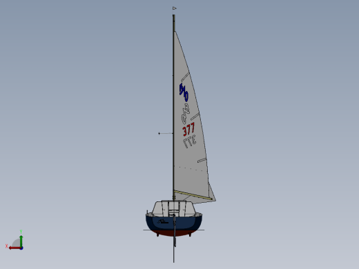 小帆船lanaverre-17三维建模图纸 Solidworks设计 有零件图和装配图 附STEP IGS格式后视缩略图